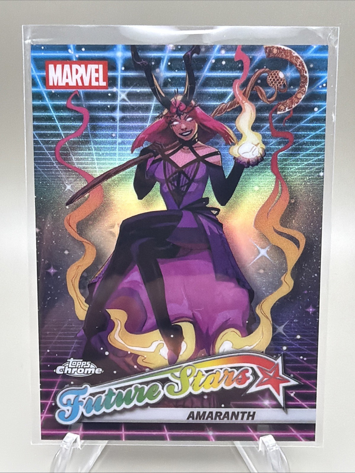 2025 Topps Chrome Marvel Future Stars Refractor Amaranth #FS-8