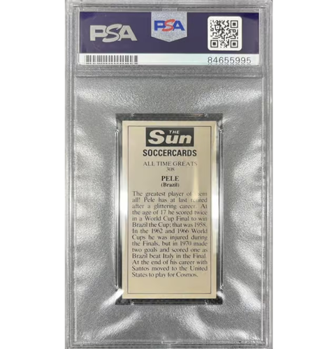 Pele Signed 1979 The Sun All Time Greats #308 – PSA 10 Autograph - Picture 2 of 2