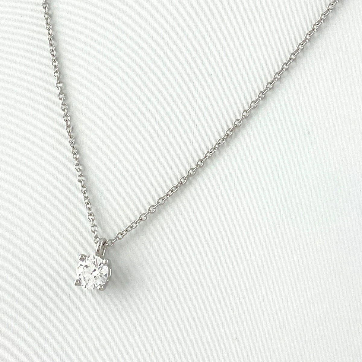 TIFFANY&Co. Wrapping Solitaire Diamond Pendant Necklace Platinum