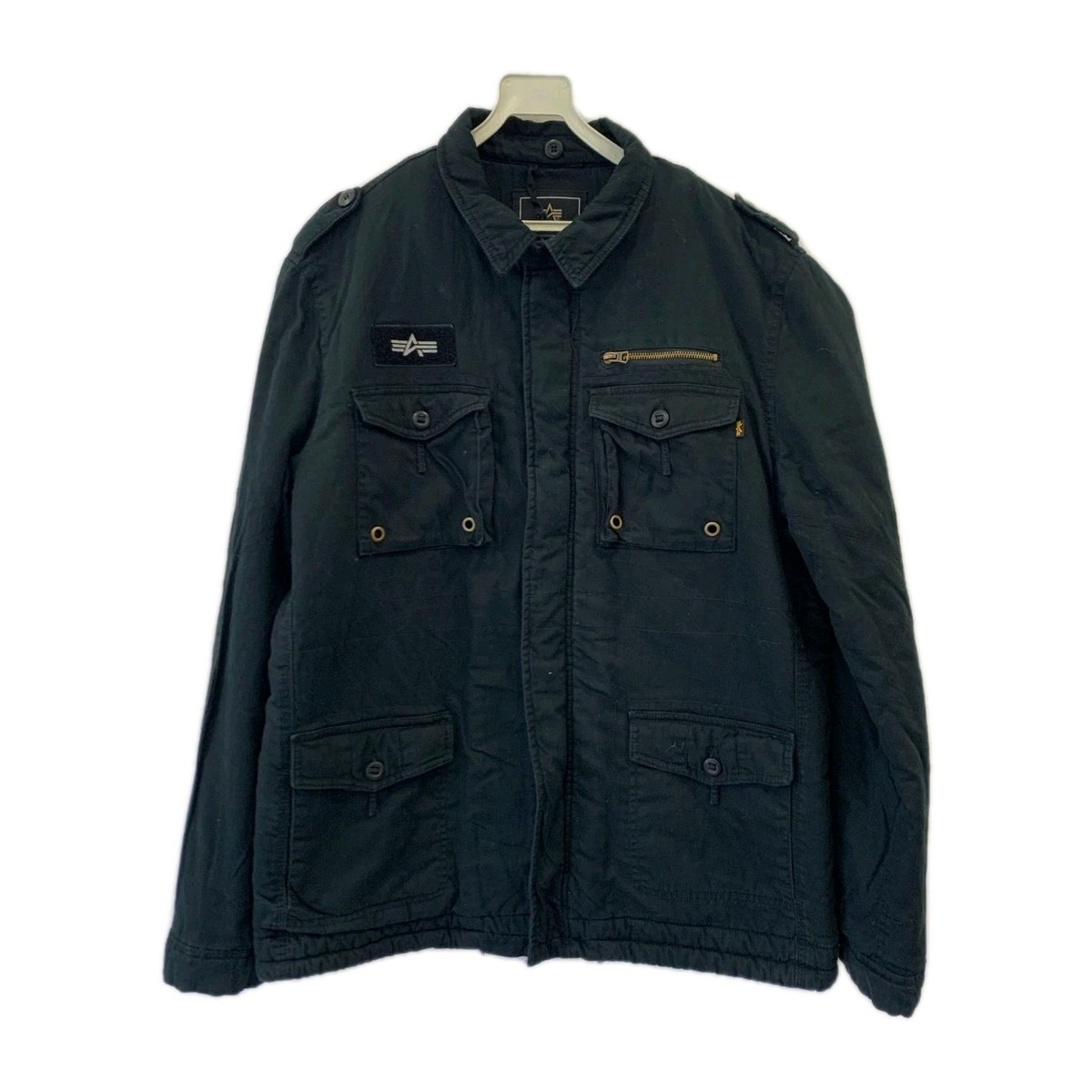 Alpha Industries Military Field Jacket Large Black Tactical