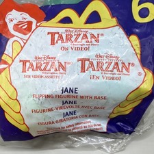 McDonald's Disney Tarzan Jane Flipping Figurine w/ Base Happy Meal Toy 6 2000