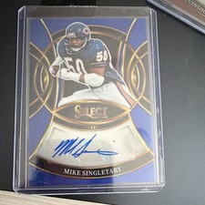 Panini Select 2025 Blue Prizm Autograph Mike Singletary Bears SP-MSY /149
