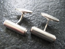 Manschettenkn&ouml;pfe Silber 925 Georg Jensen D&auml;nemark No 96 von ca. 1970 Knebel