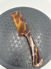 Vintage Acrylic GOODY Animal Print Plastic Comb Wide Tooth Amber