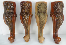 Set of 4 Table Legs 18" Tall Acanthus Leaf Architectural Salvage Reclaimed SKU A