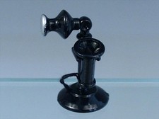 Altes Telefon in schwarz, Puppenhaus, Puppenstube 1:12