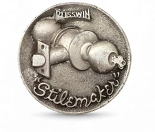 Vintage Russwin “Stilemaker” Advertising Paperweight 3.25” Door Hardware Promo