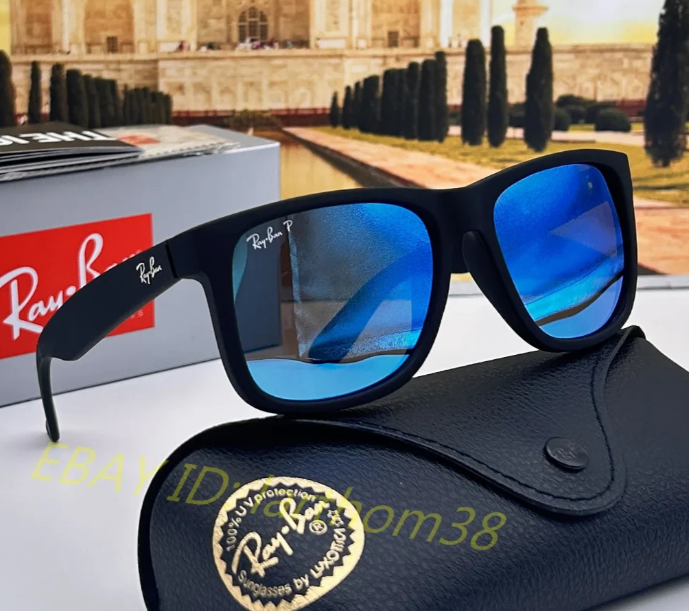 Ray-Ban Justin RB4165 Polarized Sunglasses Men 54mm UV400 Blue