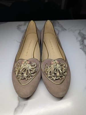 Charlotte Olympia Limited Edition Zodiac Virgo Flats Size 40 Made In Italy
