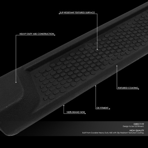 Fit 18-22 Jeep Wrangler JL 4DR Heavy Duty ABS Side Step Nerf Bar Running Board - Picture 2 of 7