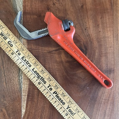 #ad Ridgid Model E 110 Offset Hex Smooth Jaw Pipe Wrench Red American Made $50.36