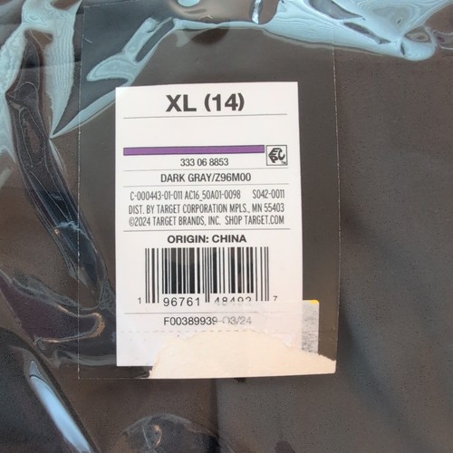 Girls Art Class Fold Over Flare Leggings Dark Gray XL(14) - Picture 7 of 7