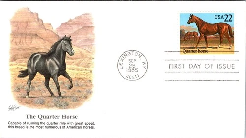 S07-6860, AMERICAN HORSES, QUARTER HORSE, FLEETWOOD FIRST DAY COVER