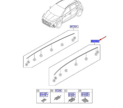 Hyundai i20 MK3 Dachleiste links 87230Q0000 NEU ORIGINAL