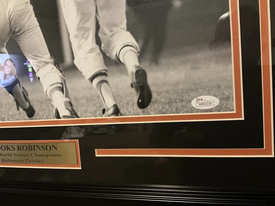 Brooks Robinson Signed Orioles 1966 WS Champs Framed JSA COA Photo 16x20 - Image 3 of 4