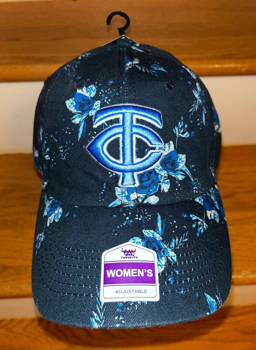 MLB~MINNESOTA TWINS LADIES~WOMENS BLUE FLORAL~LOGO 