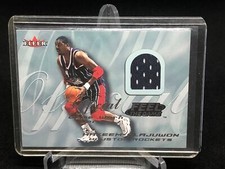 HAKEEM OLAJUWON 2000-01 FLEER SKYBOX FEEL THE GAME JERSEY GAME WORN RELIC