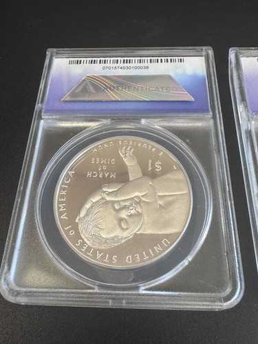 2015 Proof March of Dimes Special Silver 3-Coin Set ANACS PR RP 70 DCAM EARLY - Picture 8 of 8