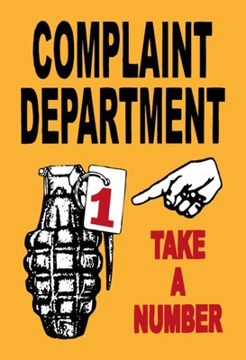 Ontrada Holzschild 12x18cm Complaint Department Take A Number Holz Schild