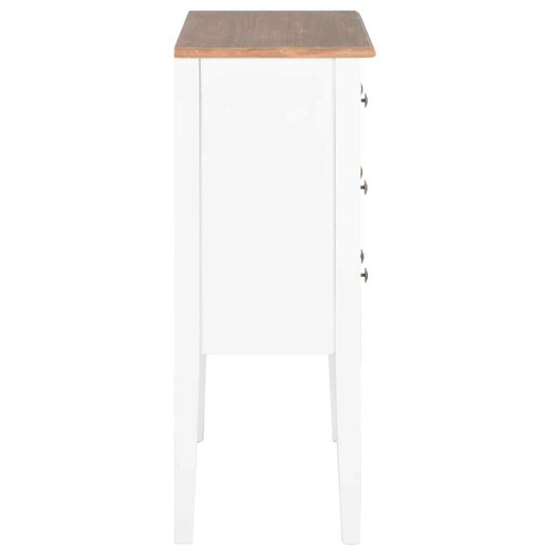 Sideboard White 54x30x80 cm Solid Wood vidaXL - Picture 5 of 9