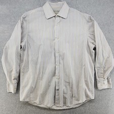 Banana Republic Classic Mens Dress Shirt Mens Sz XL 17-17.5 Egypt 100 Cotton