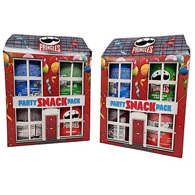 Pringles Cracker Natalizio Festivo Snack Pack 4Confezioni di Patatine Aromatizzate Vacanze