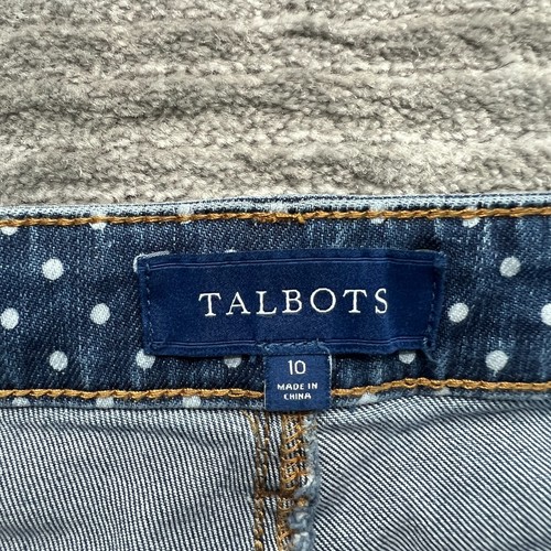 Talbots Denim Jeans Size 10 Womens Straight Crop Stretch Denim - Picture 4 of 10