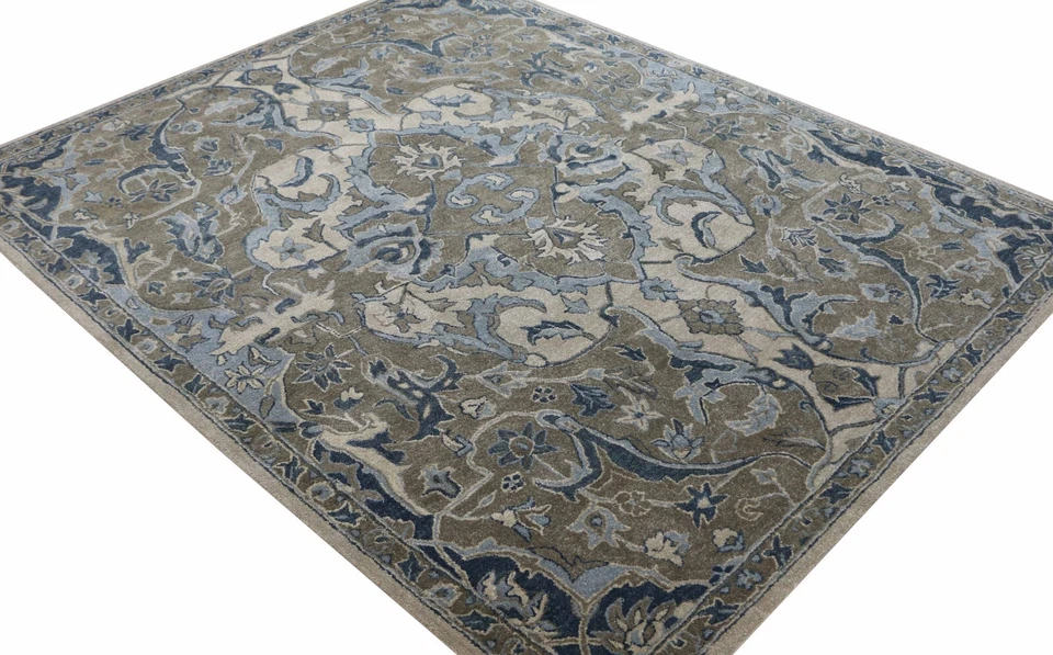 Alfombras y alfombras de lana estilo oriental contemporáneo hechas a mano naturales Nolan Foto 4 de 4