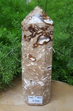 534g Chocolate Calcite Polished Octagonal Tower From Pakistan Crystal 15cm
