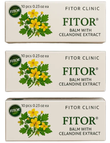 FITOR CLINIC Greater Celandine Suppositories 3x10pcs Chelidonium Majus, FREE P&P