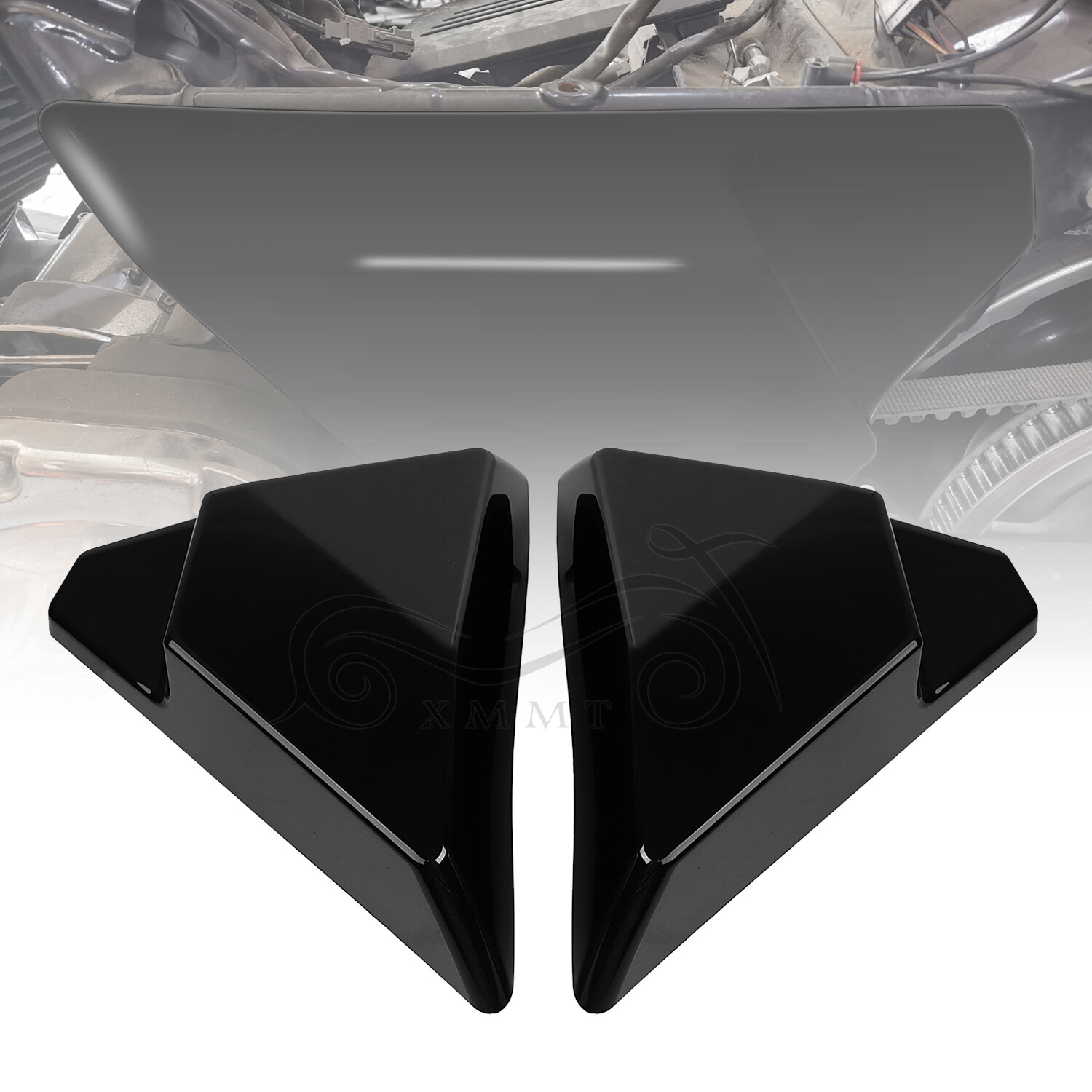 Gloss Black Left Right Side Cover Panels For Harley CVO Road Street Glide FLHX