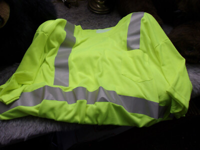White Knight Hi Vis Long Sleeve T-Shirt  ANSI High Visibility Safety 3XL