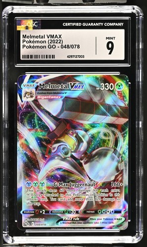 CGC Graded 9 Mint Melmetal VMAX 048/078 Pokemon Go Pokemon Card