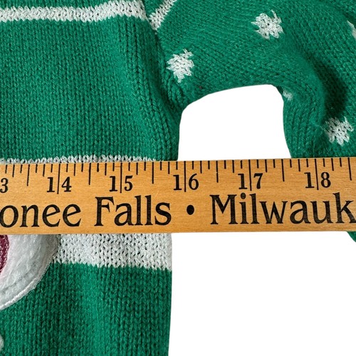 It's Our Time Polar Bear Christmas Ugly Holiday Sweater Girls Size Large - Picture 7 of 10