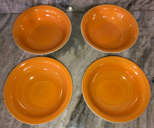 Royal Norfolk 7 1/2" Bowls Soup Cereal Set Of 4 Yellow/Orange(New)RARE-SHIP24HRS - Picture 4 of 12