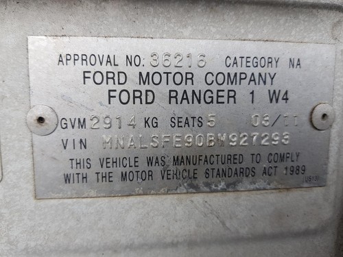 FORD RANGER PJ-PK 12/2006-06/2011 TAILGATE XL/XLT/WILDTRAK - Picture 6 of 12