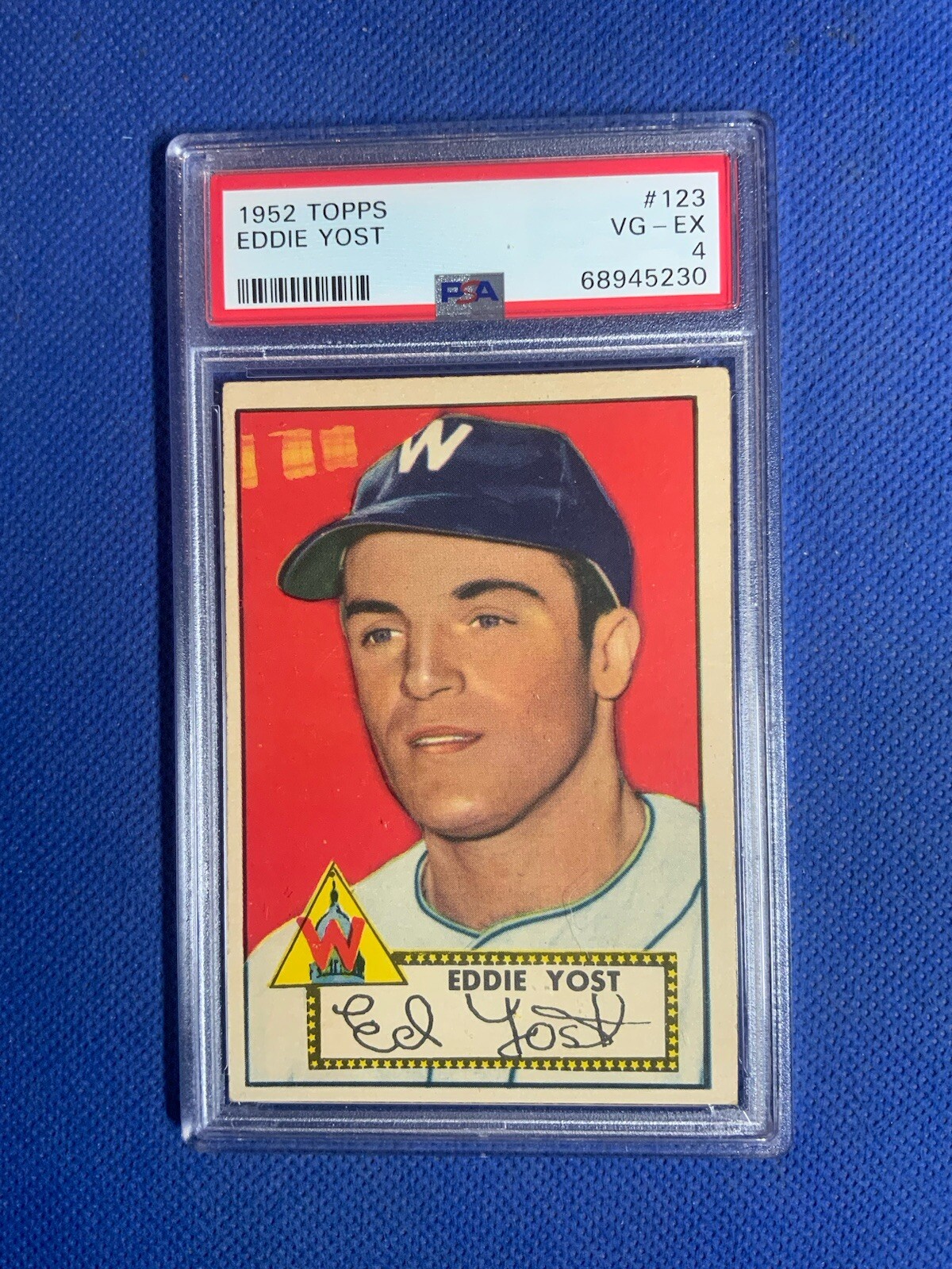 1952 Topps #123 Eddie Yost Senators PSA 4 - VG/EX