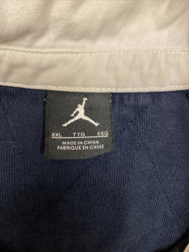 Vintage Nike Air Jordan Rugby Shirt Long Sleeve Striped Jumpman Polo Mens 2XL - Picture 7 of 10