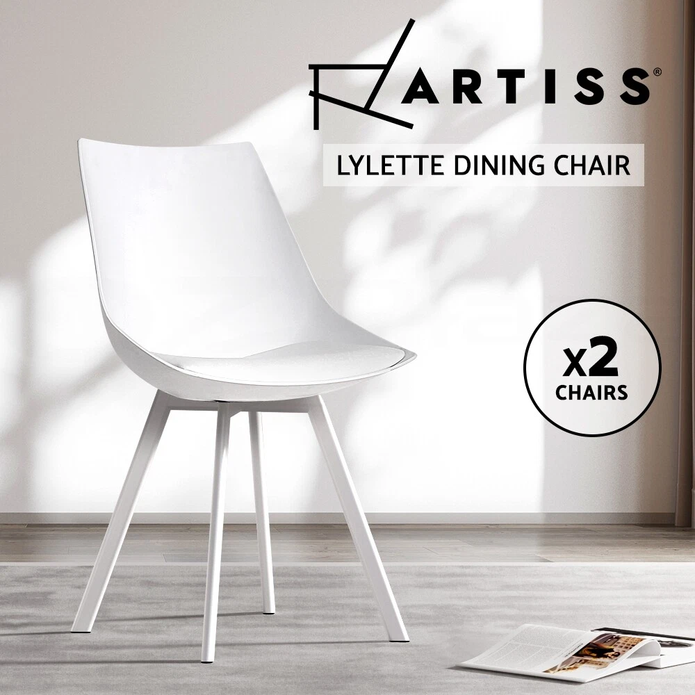 Artiss Lylette Dining Chairs Cafe Chairs PU Leather Padded Seat