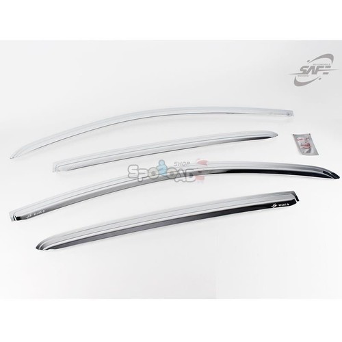2011+ Spark Chrome Sun Shade Rain Guard Door Window Visor K-710 - Photo 3/7