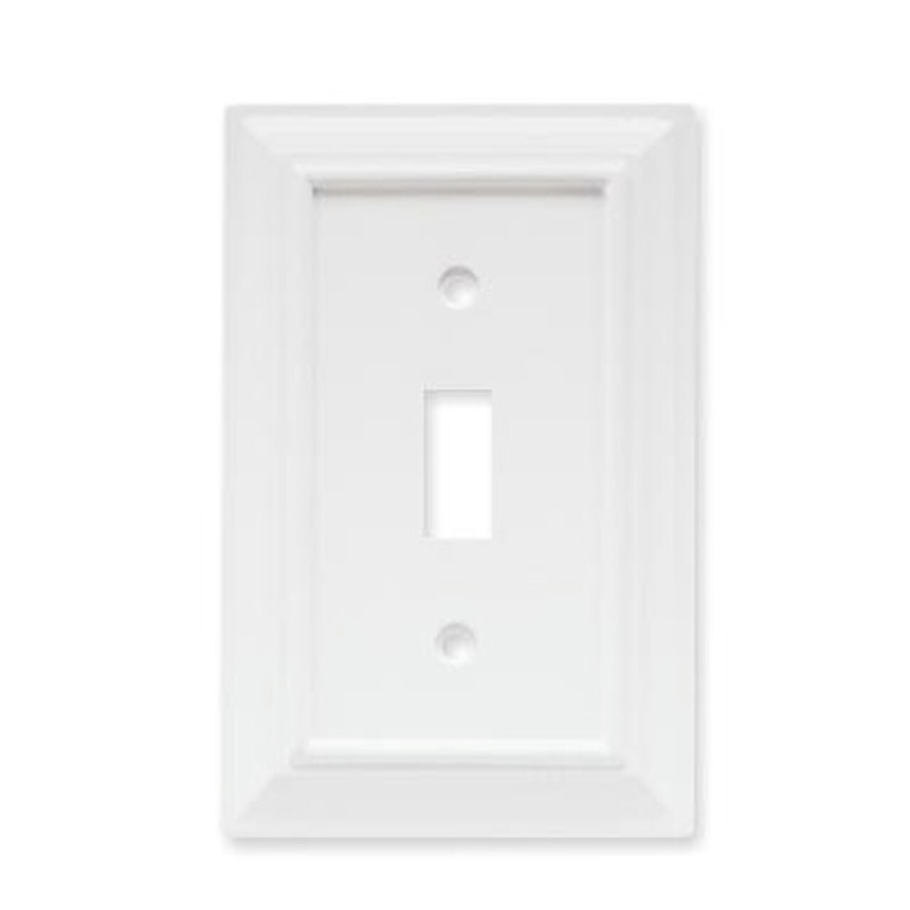 Bright White Architectural Single Switch Wall Plate