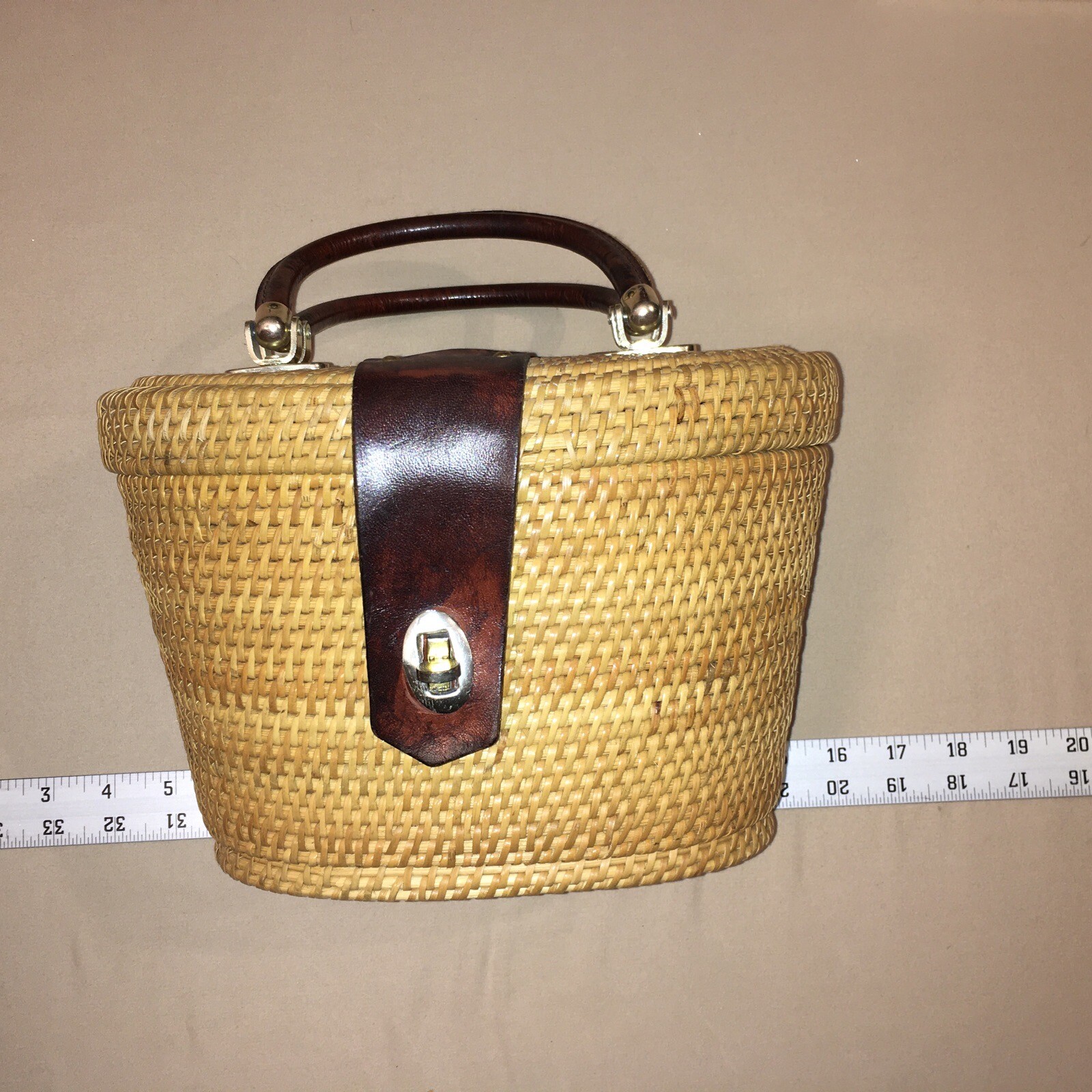 Vintage Mister Ernest Simon Basket Weave HandBag Purs… Gem