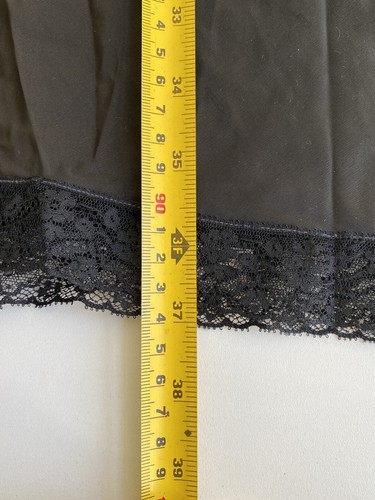 Vintage 40s 50s S Full Slip Dress Lace Black - Picture 10 of 14