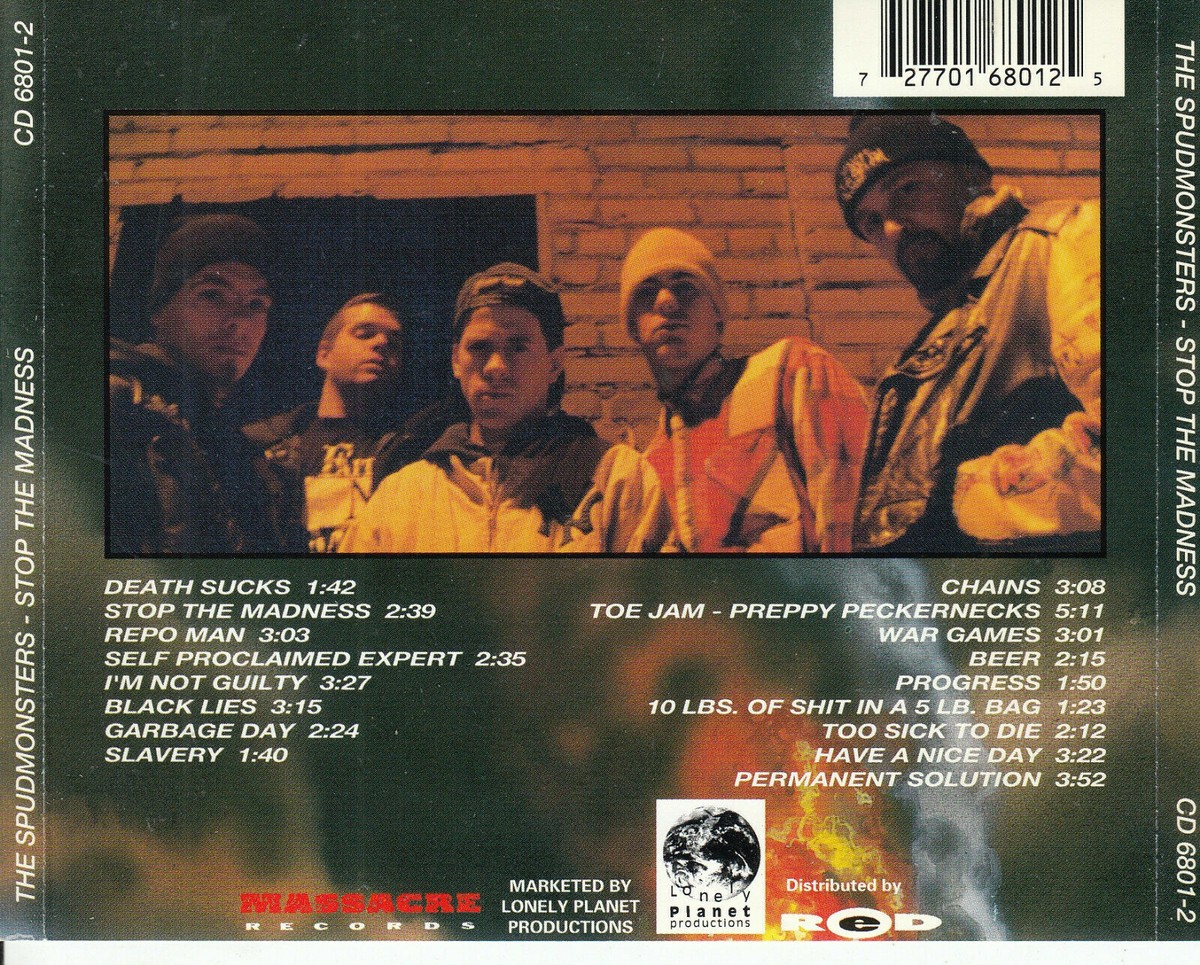 THE SPUDMONSTERS Stop The Madness (CD 1993) Hardcore Punk Made in