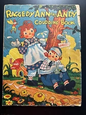 RAGGEDY ANN AND ANDY COLORING BOOK 1944 SAALFIELD JOHNNY GRUELLE (1025)