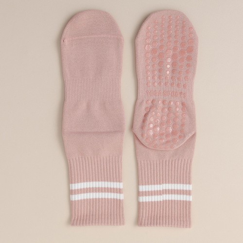 3 Pairs Yoga Socks with Grips, Non Slip Grip Crew Socks for Pilates Barre Dance - Picture 15 of 45