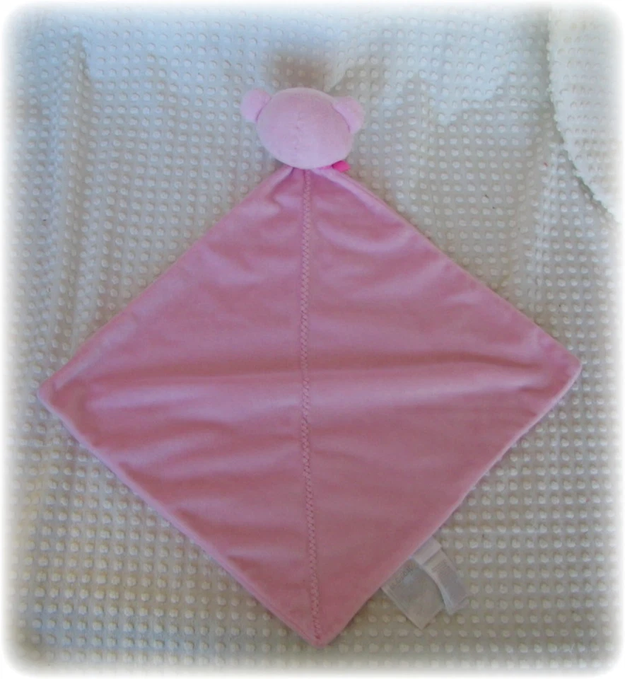 Carters Just One Year Precious First Cobertor de Segurança Lovey Pelúcia Urso Rosa Excelente Estado Usado - Imagem 4 de 4