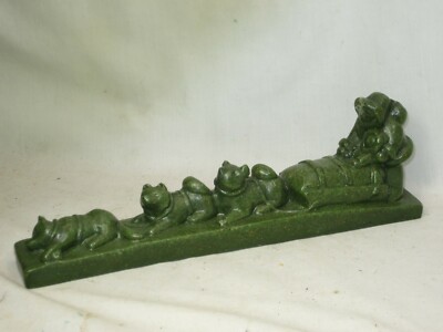 vintage Sled Dog sculpture sledding dogs Eskimo art Father Son art  *PLEASE NOTE