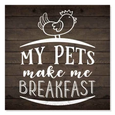 Pets Make Me Breakfast Rustic Looking Inspiration Farmhouse Wood B3-12120061037
