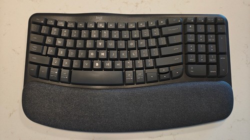 Logitech Wave Wireless Ergonomic Keyboard (Used) - 第 1/4 張圖片